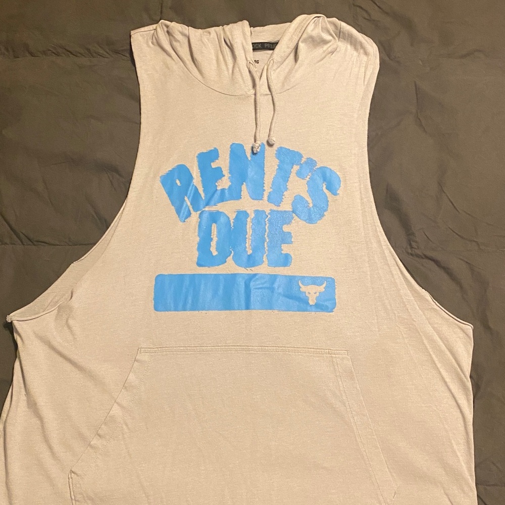 Sleeveless Hoodie with Blue Graphic